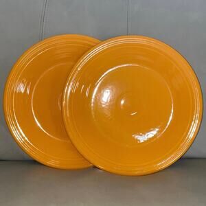 Set of 2 Retired Fiesta 10.5" Dinner Plates - Butterscotch Factory Seconds 111D